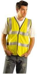OccuNomix - Size XL Flame Resistant/Retardant Yellow Solid General Purpose Vest - 44 to 46" Chest, ANSI 107-2015, ASTM F1506, ATPV=5.1 cal/Sq cm, NFPA 70E/HRC=1, Hook & Loop Closure, 1 Pocket, Modacrylic/Aramid Blend - Eagle Tool & Supply