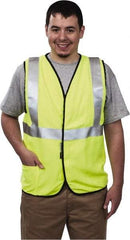 OccuNomix - Size L Flame Resistant/Retardant Yellow Solid General Purpose Vest - 40 to 42" Chest, ANSI 107-2015, ASTM F1506, ATPV=5.4 cal/Sq cm, NFPA 70E/HRC=1, Hook & Loop Closure, 1 Pocket, Modacrylic/Aramid Blend - Eagle Tool & Supply