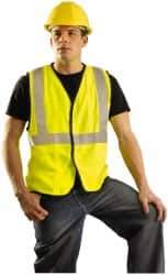OccuNomix - Size M Flame Resistant/Retardant Yellow Solid General Purpose Vest - 36 to 38" Chest, ANSI 107-2015, ASTM F1506, ATPV=5.4 cal/Sq cm, NFPA 70E/HRC=1, Hook & Loop Closure, 1 Pocket, Modacrylic/Aramid Blend - Eagle Tool & Supply