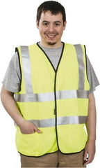 OccuNomix - Size 2XL Flame Resistant/Retardant Yellow Solid General Purpose Vest - 48 to 50" Chest, ANSI 107-2015, ASTM F1506, ATPV=5.4 cal/Sq cm, NFPA 70E/HRC=1, Hook & Loop Closure, 1 Pocket, Modacrylic/Aramid Blend - Eagle Tool & Supply