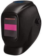 PRO-SAFE - 3.82" Window Width x 1.38" Window Height, 10 Shade Auto-Darkening Lens, Fixed Front Welding Helmet - Black Nylon Clear Lens - Eagle Tool & Supply