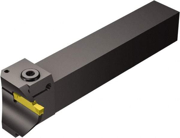 Sandvik Coromant - R/LG123..BM, External, Left Hand, 13mm Max Depth of Cut, Indexable Grooving Tool Holder - N123H2-0400-0004-TF Insert Compatibility, 25mm Shank Height, 25mm Shank Width, 156.6mm OAL - Eagle Tool & Supply
