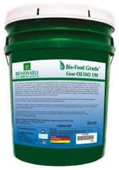 Renewable Lubricants - 5 Gal Pail, Mineral Gear Oil - 6°F to 250°F, 131 St Viscosity at 40°C, 20 St Viscosity at 100°C, ISO 150 - Eagle Tool & Supply