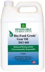 Renewable Lubricants - 1 Gal Bottle, Mineral Gear Oil - 23°F to 250°F, 382 St Viscosity at 40°C, 49 St Viscosity at 100°C, ISO 460 - Eagle Tool & Supply