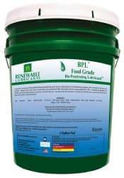 Renewable Lubricants - 5 Gal Pail Thin Oily Film Penetrant/Lubricant - 0°F to 280°F, Food Grade - Eagle Tool & Supply