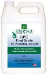 Renewable Lubricants - 1 Gal Bottle Thin Oily Film Penetrant/Lubricant - 0°F to 280°F, Food Grade - Eagle Tool & Supply