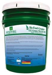 Renewable Lubricants - 35 Lb Pail Biobased Extreme Pressure Grease - White, Extreme Pressure, Food Grade & High Temperature, 590°F Max Temp, NLGIG 2, - Eagle Tool & Supply