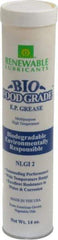 Renewable Lubricants - 14 oz Cartridge Biobased Extreme Pressure Grease - White, Extreme Pressure, Food Grade & High Temperature, 590°F Max Temp, NLGIG 2, - Eagle Tool & Supply