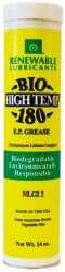 Renewable Lubricants - 14 oz Cartridge Biobased Extreme Pressure Grease - Green, Extreme Pressure & High Temperature, 285°F Max Temp, NLGIG 2, - Eagle Tool & Supply