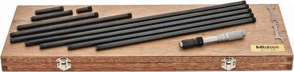 Mitutoyo - 4 to 40 Inch Range, Mechanical Inside Tubular Micrometer - 0.001 Inch Graduation, 0.00012+m+0.00004xR/20 Inch Accuracy - Eagle Tool & Supply