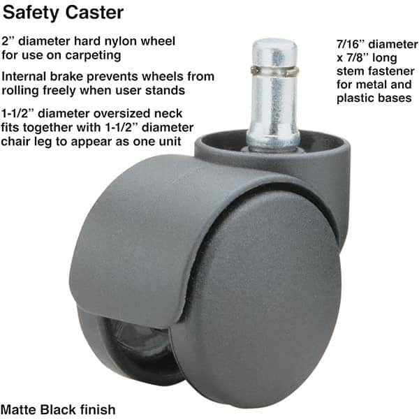 Master Caster - Cushions, Casters & Chair Accessories Type: Caster Set For Use With: Office and Home Furniture - Eagle Tool & Supply