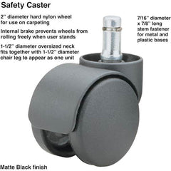 Master Caster - Cushions, Casters & Chair Accessories Type: Caster Set For Use With: Office and Home Furniture - Eagle Tool & Supply