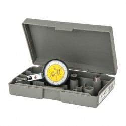 Mitutoyo - 0.03 Inch Range, 0.0005 Inch Dial Graduation, Horizontal Dial Test Indicator - 1.5748 Inch, 0-15-0; 0-35-0 Dial Reading, Accurate to 0.0005 Inch - Eagle Tool & Supply