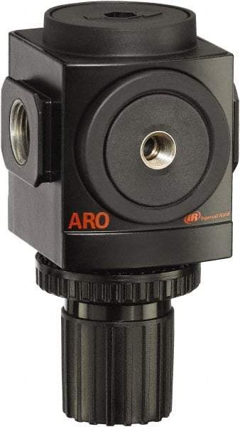 ARO/Ingersoll-Rand - 3/8 NPT Port, 179 CFM, Aluminum Standard Regulator - 0 to 140 psi Range, 250 Max psi Supply Pressure, 1/8" Gauge Port Thread, 3.15" Wide x 5.472" High - Eagle Tool & Supply