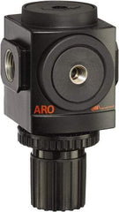 ARO/Ingersoll-Rand - 1/2 NPT Port, 210 CFM, Aluminum Standard Regulator - 0 to 140 psi Range, 250 Max psi Supply Pressure, 1/8" Gauge Port Thread, 3.15" Wide x 5.472" High - Eagle Tool & Supply