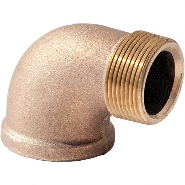 Merit Brass - Brass & Chrome Pipe Fittings Type: 90 Street Elbow Fitting Size: 3 - Eagle Tool & Supply