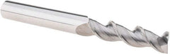M.A. Ford - 1/4", 1" LOC, 1/4" Shank Diam, 2-1/2" OAL, 2 Flute, Solid Carbide Square End Mill - Single End, Uncoated, Spiral Flute, 45° Helix, Centercutting, Right Hand Cut, Right Hand Flute, Series 136 - Eagle Tool & Supply