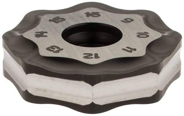 Seco - ONMU090520 M14 Grade MK1500 Carbide Milling Insert - TiCN/Al2O3 Finish, 0.228" Thick, 0.866" Inscribed Circle - Eagle Tool & Supply