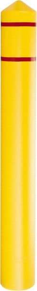 Eagle - 7-3/8" Wide x 7-3/8" Deep x 56" High, 6" Bumper Post Sleeve - Yellow, HDPE, 6 Lb, Smooth Surface - Eagle Tool & Supply