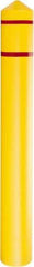 Eagle - 7-3/8" Wide x 7-3/8" Deep x 56" High, 6" Bumper Post Sleeve - Yellow, HDPE, 6 Lb, Smooth Surface - Eagle Tool & Supply