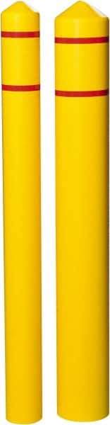 Eagle - 5-1/4" Wide x 5-1/4" Deep x 56" High, 4" Bumper Post Sleeve - Yellow, HDPE, 4 Lb, Smooth Surface - Eagle Tool & Supply