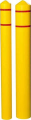 Eagle - 5-1/4" Wide x 5-1/4" Deep x 56" High, 4" Bumper Post Sleeve - Yellow, HDPE, 4 Lb, Smooth Surface - Eagle Tool & Supply
