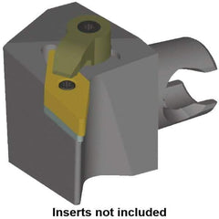 Kennametal - Left Hand Cut, Size KM25, VN.. Insert Compatiblity, Modular Turning & Profiling Cutting Unit Head - 28.5mm Ctr to Cutting Edge, 30mm Head Length, Series KM Mini - Eagle Tool & Supply