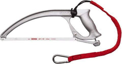 Stanley - 12" Tethered Hacksaw - 4" Throat Depth, Aluminum Handle, Ergonomically Designed D-Style Handle - Eagle Tool & Supply