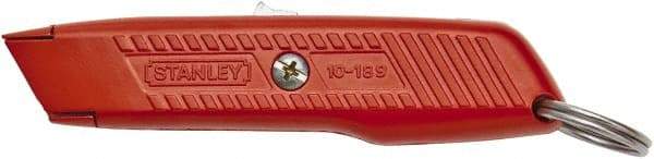 Stanley - Retractable Utility Knife - Orange Metal Handle, 1 Blade Included - Eagle Tool & Supply