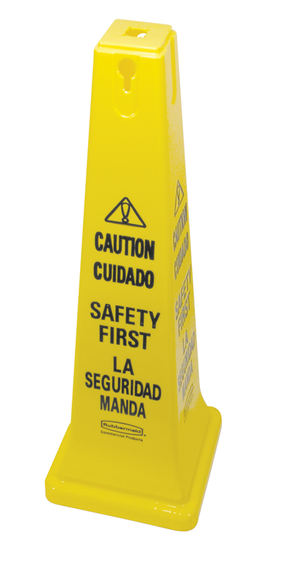 Caution Cone Sign - Yellow - Eagle Tool & Supply