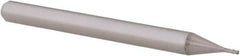 Accupro - 0.023", 0.069" LOC, 1/8" Shank Diam, 1-1/2" OAL, 4 Flute, Solid Carbide Square End Mill - Single End, Uncoated, Spiral Flute, 30° Helix, Centercutting, Right Hand Cut, Right Hand Flute, Series Miniature - Eagle Tool & Supply