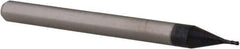 Accupro - 0.022", 0.066" LOC, 1/8" Shank Diam, 1-1/2" OAL, 4 Flute, Solid Carbide Square End Mill - Single End, AlTiN Finish, Spiral Flute, 30° Helix, Centercutting, Right Hand Cut, Right Hand Flute, Series Miniature - Eagle Tool & Supply