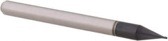 Accupro - 0.019", 0.029" LOC, 1/8" Shank Diam, 1-1/2" OAL, 4 Flute, Solid Carbide Square End Mill - Single End, AlTiN Finish, Spiral Flute, 30° Helix, Centercutting, Right Hand Cut, Right Hand Flute, Series Miniature - Eagle Tool & Supply