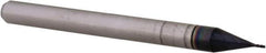 Accupro - 0.015", 0.045" LOC, 1/8" Shank Diam, 1-1/2" OAL, 4 Flute, Solid Carbide Square End Mill - Single End, AlTiN Finish, Spiral Flute, 30° Helix, Centercutting - Eagle Tool & Supply