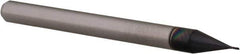 Accupro - 0.013", 0.039" LOC, 1/8" Shank Diam, 1-1/2" OAL, 4 Flute, Solid Carbide Square End Mill - Single End, AlTiN Finish, Spiral Flute, 30° Helix, Centercutting, Right Hand Cut, Right Hand Flute, Series Miniature - Eagle Tool & Supply