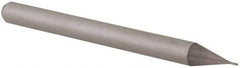 Accupro - 0.013", 0.039" LOC, 1/8" Shank Diam, 1-1/2" OAL, 4 Flute, Solid Carbide Square End Mill - Single End, Uncoated, Spiral Flute, 30° Helix, Centercutting, Right Hand Cut, Right Hand Flute, Series Miniature - Eagle Tool & Supply