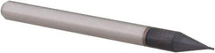 Accupro - 0.014", 0.021" LOC, 1/8" Shank Diam, 1-1/2" OAL, 4 Flute, Solid Carbide Square End Mill - Single End, AlTiN Finish, Spiral Flute, 30° Helix, Centercutting, Right Hand Cut, Right Hand Flute, Series Miniature - Eagle Tool & Supply