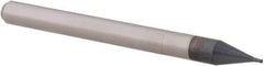 Accupro - 0.02", 0.03" LOC, 1/8" Shank Diam, 1-1/2" OAL, 4 Flute, Solid Carbide Square End Mill - Single End, AlTiN Finish, Spiral Flute, 30° Helix, Centercutting, Right Hand Cut, Right Hand Flute, Series Miniature - Eagle Tool & Supply