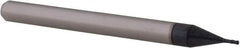Accupro - 0.023", 0.069" LOC, 1/8" Shank Diam, 1-1/2" OAL, 4 Flute, Solid Carbide Square End Mill - Single End, AlTiN Finish, Spiral Flute, 30° Helix, Centercutting, Right Hand Cut, Right Hand Flute, Series Miniature - Eagle Tool & Supply