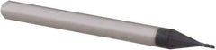 Accupro - 0.024", 0.072" LOC, 1/8" Shank Diam, 1-1/2" OAL, 4 Flute, Solid Carbide Square End Mill - Single End, AlTiN Finish, Spiral Flute, 30° Helix, Centercutting, Right Hand Cut, Right Hand Flute, Series Miniature - Eagle Tool & Supply