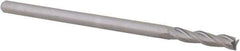 Accupro - 1/8", 5/8" LOC, 1/8" Shank Diam, 2-1/2" OAL, 3 Flute, Solid Carbide Square End Mill - Single End, Uncoated, Spiral Flute, 30° Helix, Centercutting, Right Hand Cut, Right Hand Flute, Series Miniature - Eagle Tool & Supply