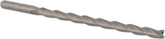 Accupro - 1/8", 1-7/8" LOC, 1/8" Shank Diam, 3" OAL, 3 Flute, Solid Carbide Square End Mill - Single End, Uncoated, Spiral Flute, 30° Helix, Centercutting, Right Hand Cut, Right Hand Flute, Series Miniature - Eagle Tool & Supply