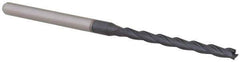 Accupro - 3/32", 1-1/8" LOC, 1/8" Shank Diam, 2-1/2" OAL, 3 Flute, Solid Carbide Square End Mill - Single End, AlTiN Finish, Spiral Flute, 30° Helix, Centercutting, Right Hand Cut, Right Hand Flute, Series Miniature - Eagle Tool & Supply
