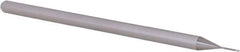 Accupro - 1/64", 0.022" LOC, 1/8" Shank Diam, 2-1/2" OAL, 3 Flute, Solid Carbide Square End Mill - Single End, Uncoated, Spiral Flute, 30° Helix, Centercutting, Right Hand Cut, Right Hand Flute, Series Miniature - Eagle Tool & Supply