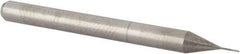 Accupro - 0.01", 0.03" LOC, 1/8" Shank Diam, 1-1/2" OAL, 4 Flute, Solid Carbide Square End Mill - Single End, Uncoated, Spiral Flute, 30° Helix, Centercutting, Right Hand Cut, Right Hand Flute, Series Miniature - Eagle Tool & Supply