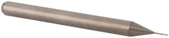Accupro - 0.01", 0.03" LOC, 1/8" Shank Diam, 1-1/2" OAL, 2 Flute, Solid Carbide Square End Mill - Single End, Uncoated, Spiral Flute, 30° Helix, Centercutting, Right Hand Cut, Right Hand Flute, Series Miniature - Eagle Tool & Supply