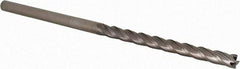 Accupro - 1/4", 3" LOC, 1/4" Shank Diam, 6" OAL, 4 Flute, Solid Carbide Square End Mill - Single End, Uncoated, Spiral Flute, 30° Helix, Centercutting, Right Hand Cut, Right Hand Flute, Series Miniature - Eagle Tool & Supply