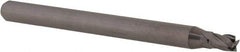 Accupro - 0.09", 0.135" LOC, 1/8" Shank Diam, 1-1/2" OAL, 4 Flute, Solid Carbide Square End Mill - Single End, Uncoated, Spiral Flute, 30° Helix, Centercutting, Right Hand Cut, Right Hand Flute, Series Miniature - Eagle Tool & Supply
