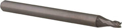 Accupro - 0.07", 0.105" LOC, 1/8" Shank Diam, 1-1/2" OAL, 4 Flute, Solid Carbide Square End Mill - Single End, Uncoated, Spiral Flute, 30° Helix, Centercutting, Right Hand Cut, Right Hand Flute, Series Miniature - Eagle Tool & Supply