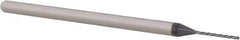 Accupro - 0.03", 3/8" LOC, 1/8" Shank Diam, 2-1/2" OAL, 3 Flute, Solid Carbide Square End Mill - Single End, AlTiN Finish, Spiral Flute, 30° Helix, Centercutting, Right Hand Cut, Right Hand Flute, Series Miniature - Eagle Tool & Supply
